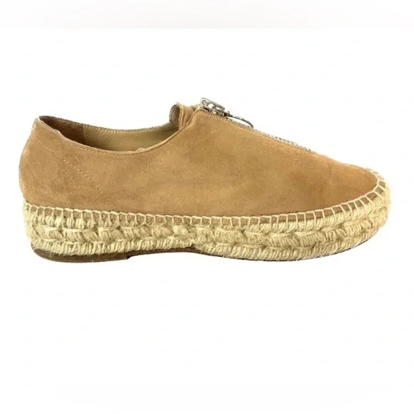 Alexander Wang Tan Devon Suede Espadrille Flats - Picture 2 of 12